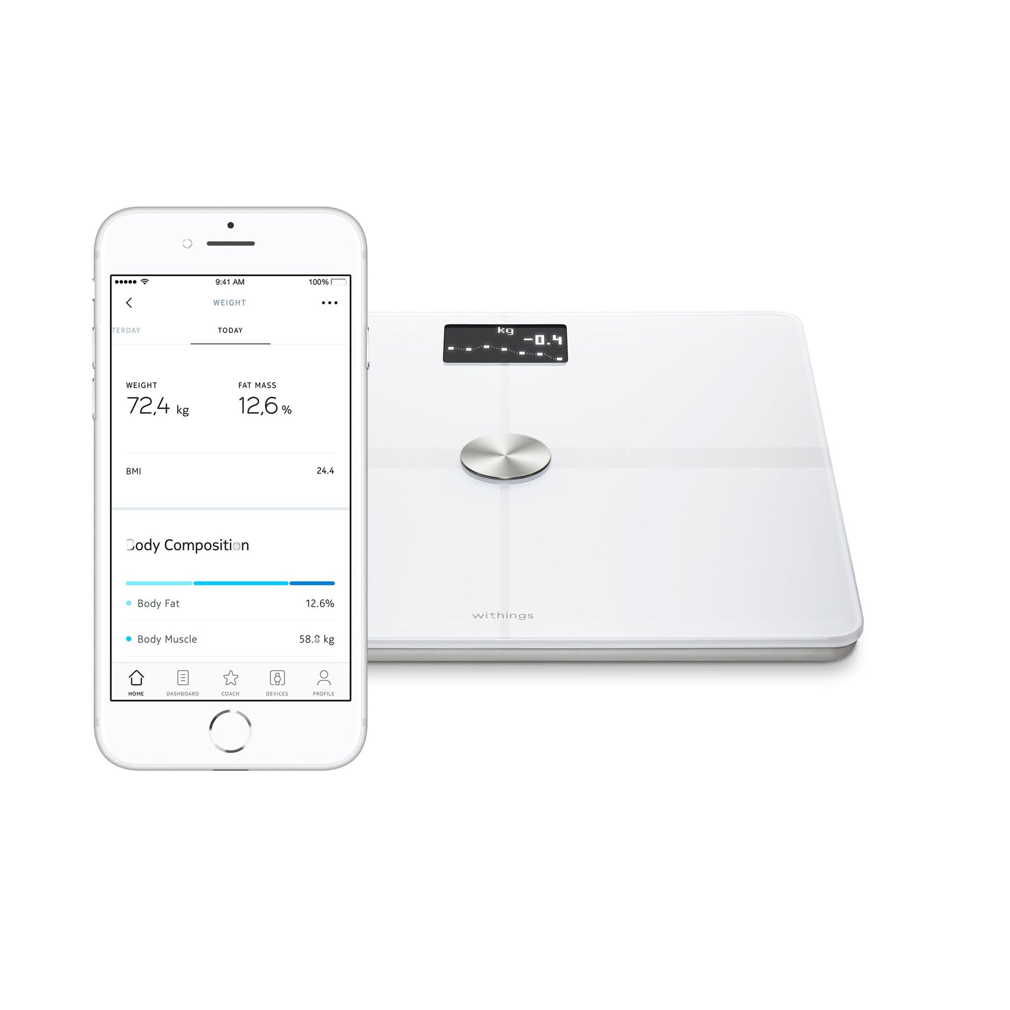 Withings Body Plus Wi-Fi 身體成份分析智能體重磅(白色) – Hong Kong